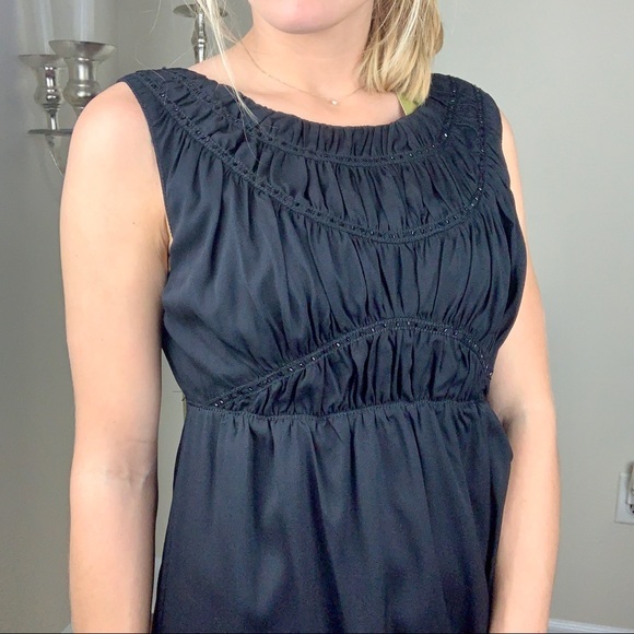 MAX Studio Special Edition Silk Max Studios Ruched Chest Sleeveless Dress - Picture 2 of 5